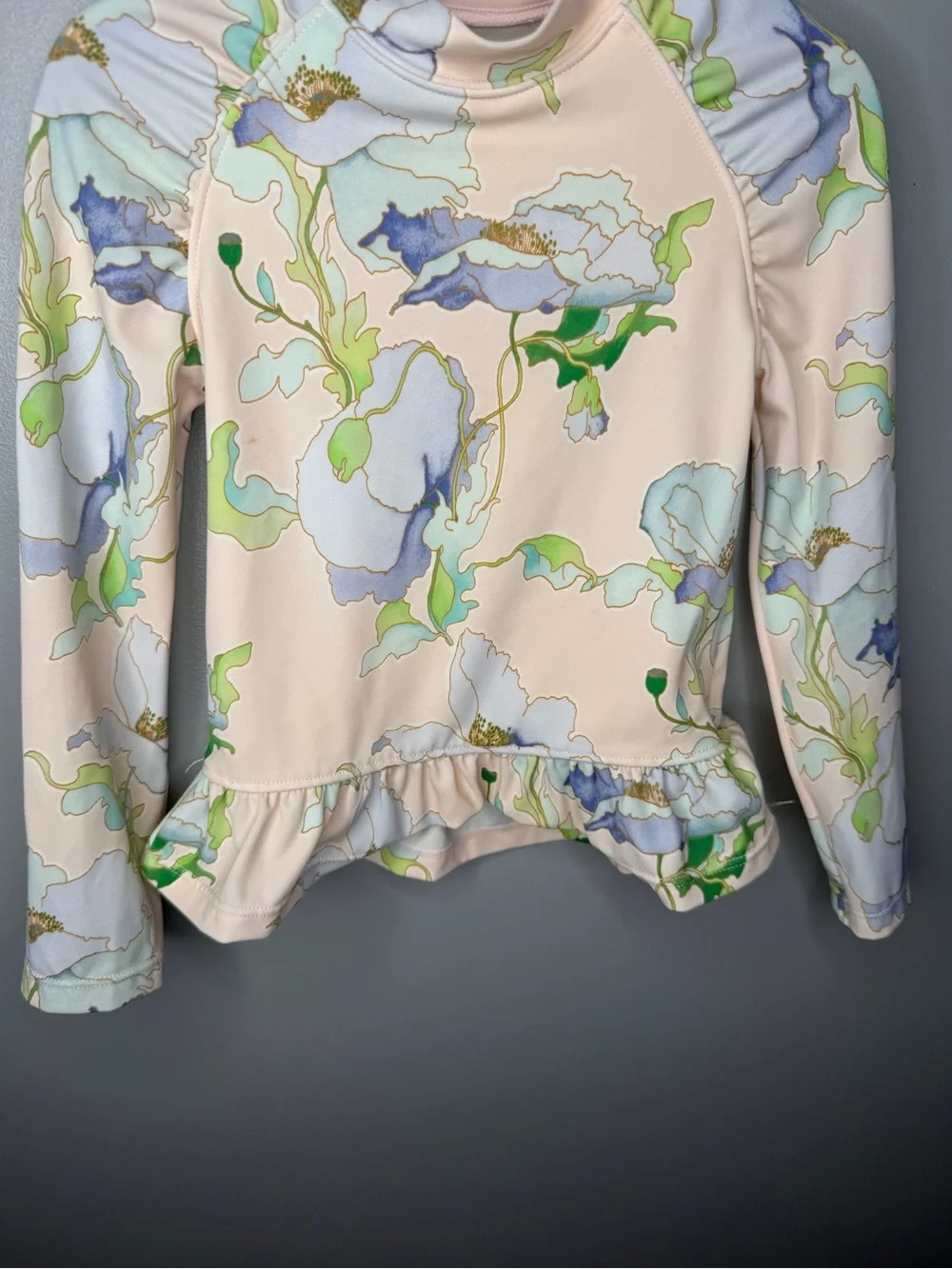 Janie and Jack Long Sleeve Floral Swim Top Rashguard